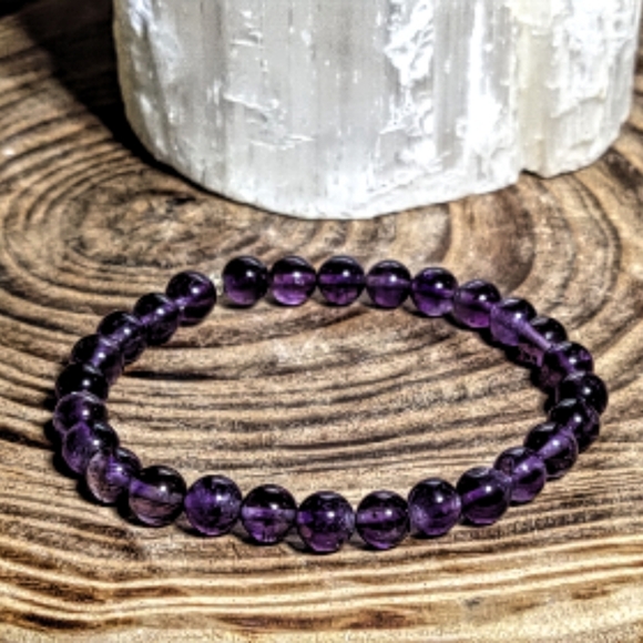 Handmade Amethyst Unisex Bracelet - Picture 2 of 2